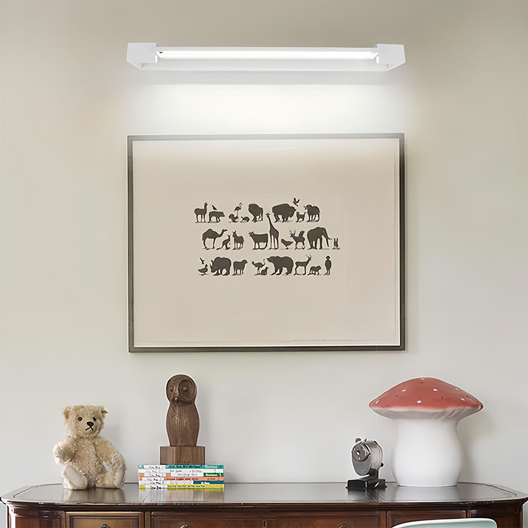 Chrome Bathroom Vanity Light Modern Makeup Mirror Wall Light, Contemporary LED Lighting, Stylish Wall Sconce, Brushed Nickel Finish, Bright Illumination for Grooming, Elegant Home Decor, Space-Saving Design, Ideal for Small Bathrooms, Adjustable Lighting