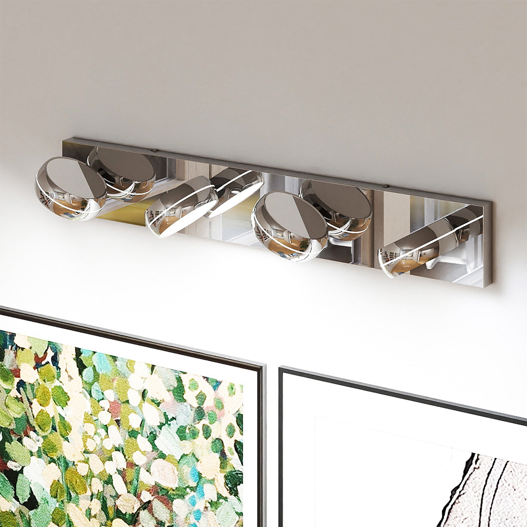 Chrome Bathroom Vanity Light Luxury Minimalist Aluminum Mirror Light Modern Fixtures LED Lighting for Home Decor Stylish Wall Sconce Bright Illumination Contemporary Design Adjustable Anti-Rust High-Quality Finish Energy-Efficient Bathroom Lighting Elegan