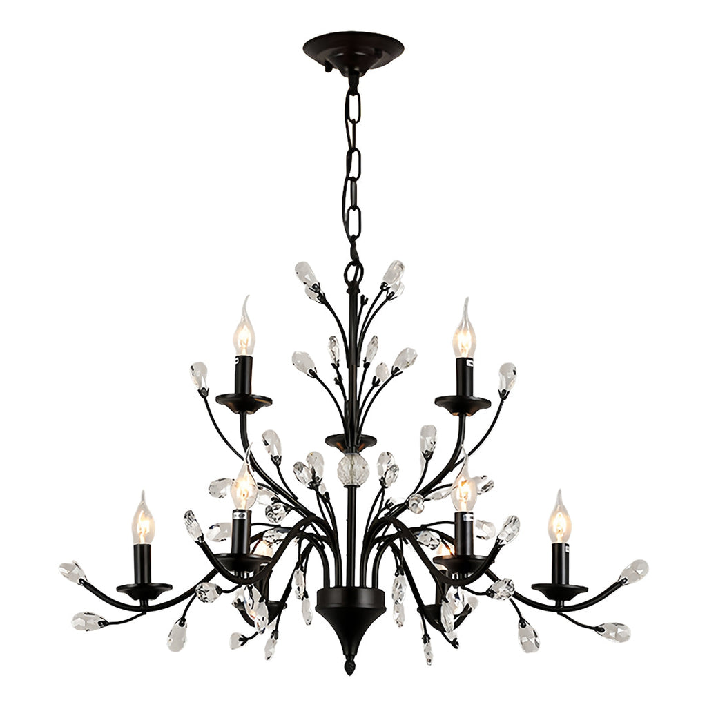 Contemporary Candle Chandelier LED Candelabra Ceiling Light