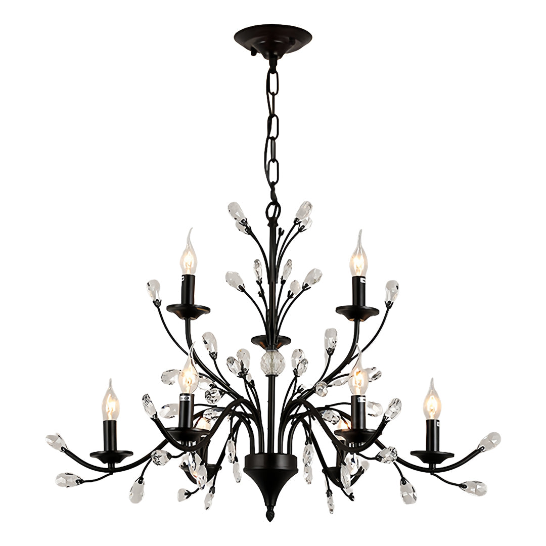 Contemporary Candle Chandelier LED Candelabra Ceiling Light