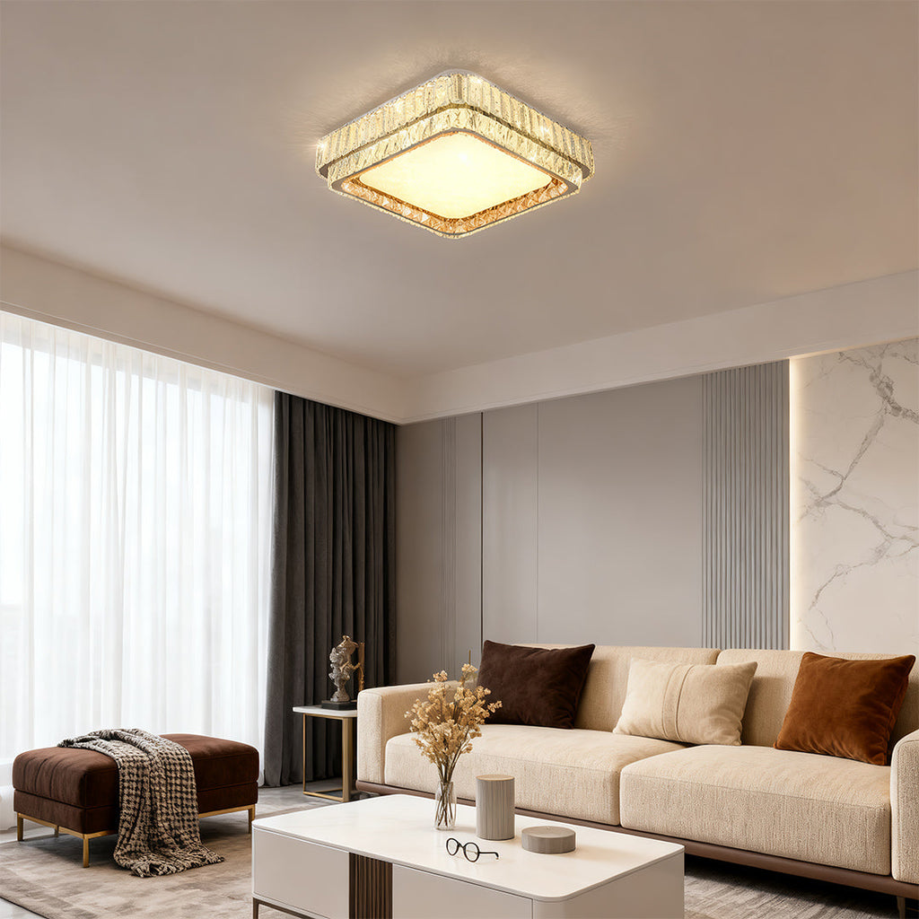 Contemporary Full-Spectrum Eye-Care Flush Mount Lighting Lamp