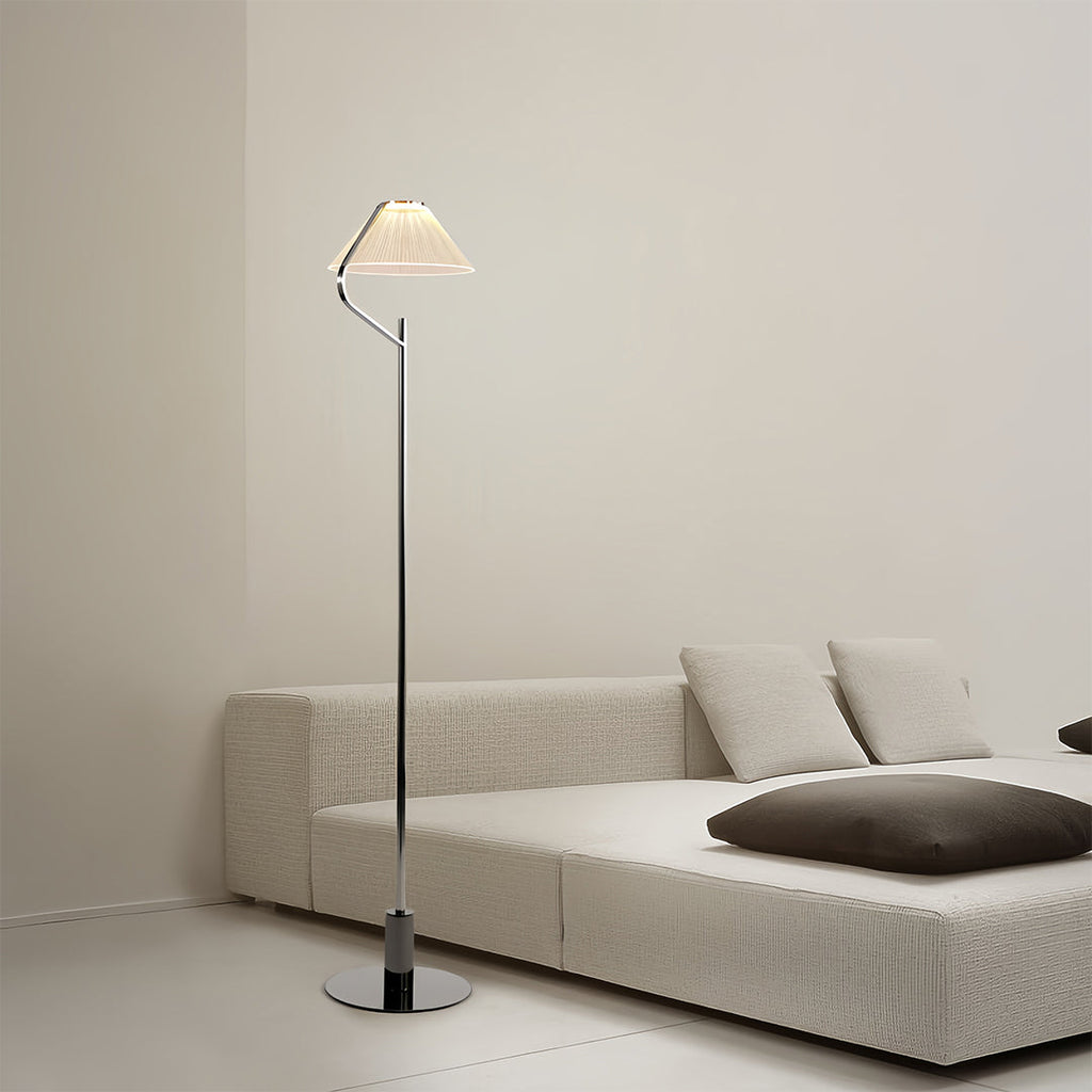 Elegant Chrome Acrylic LED Floor Lamp - Luxury Standing Light