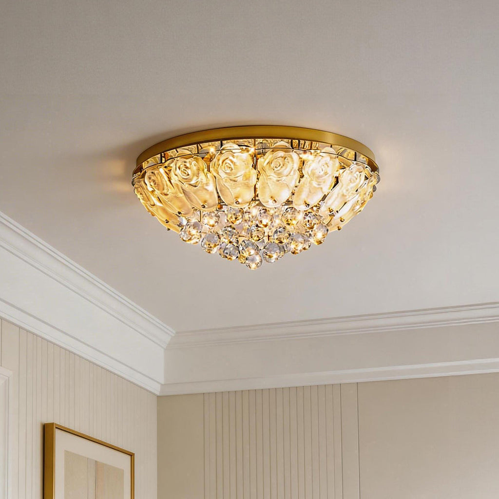 Crystal Ceiling Light Flush Mount French Luxury Lamp