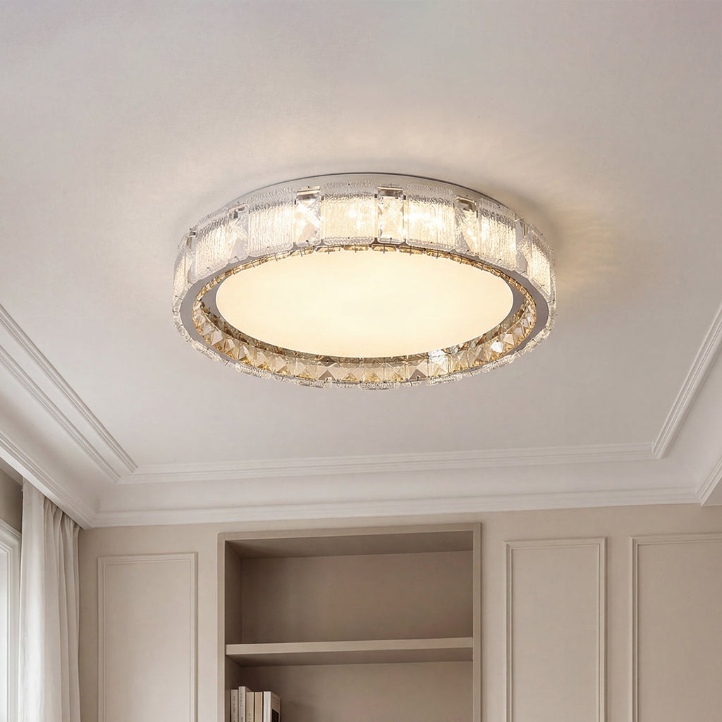 Crystal Flush Mount Ceiling Light - Minimalist Luxury Lighting Solution