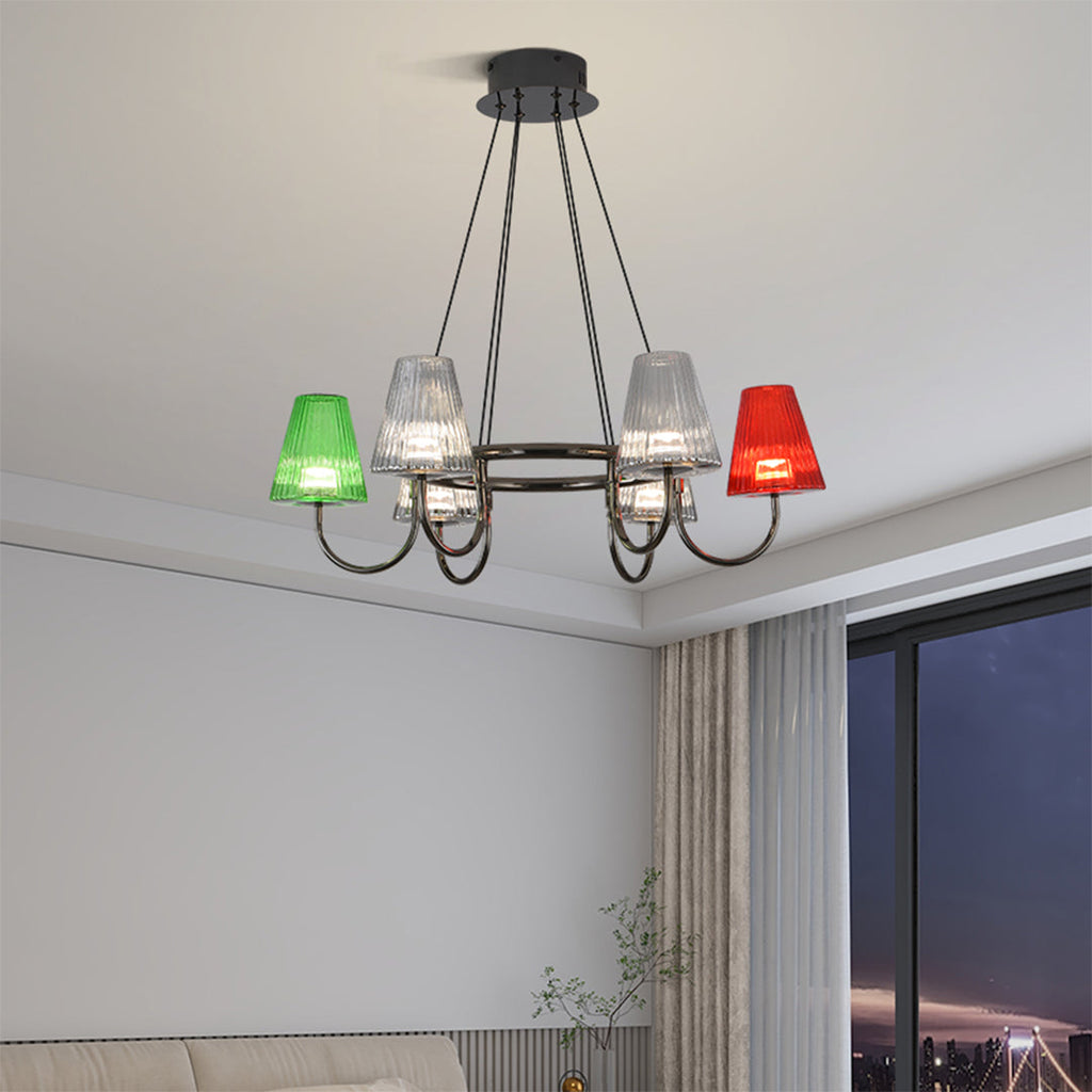 Branch LED Suspension Chandelier - Modern Glass Ceiling Light Fixture