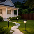 Solar LED Bollard Path Lights - Outdoor Landscape Lighting Stake for Driveways and Gardens