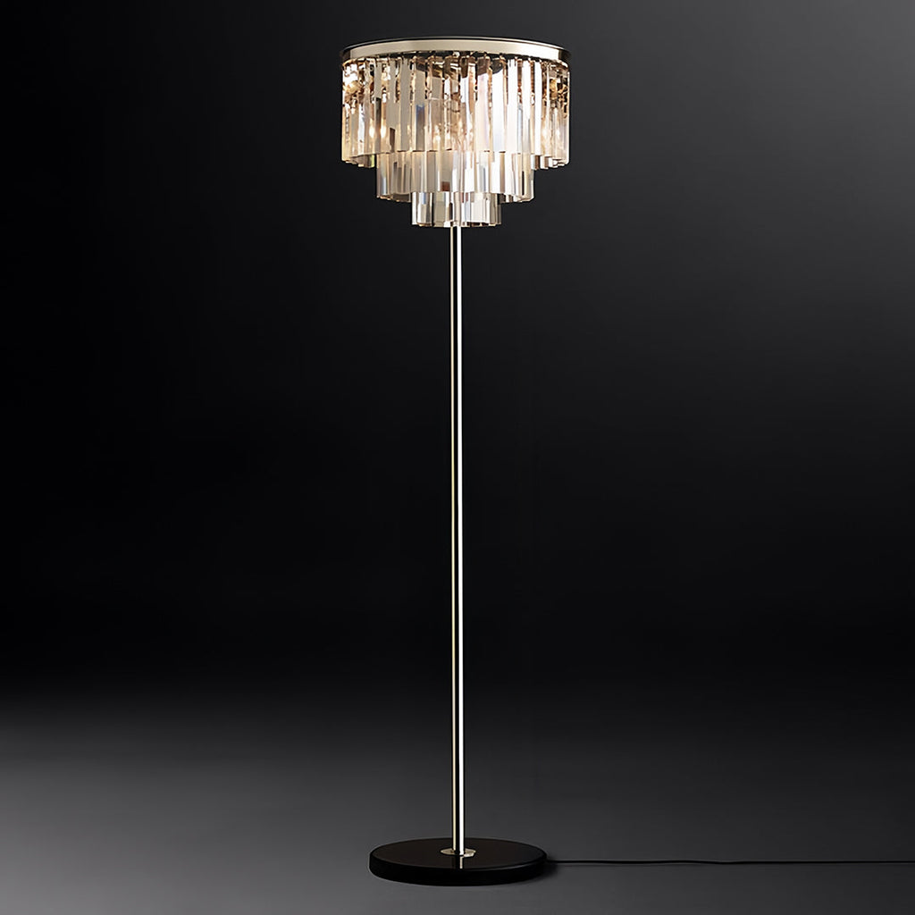 Floor Crystal Lamp - American Glamorous Decorative Standing Luxury Light