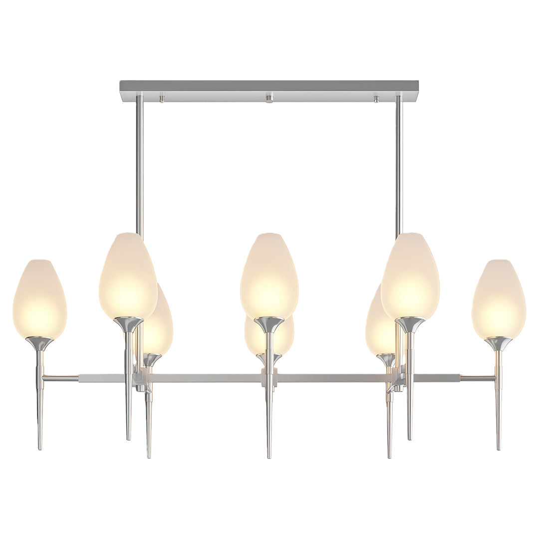Modern Brass Glass Chandelier Luxury Ceiling Light Minimalist Design