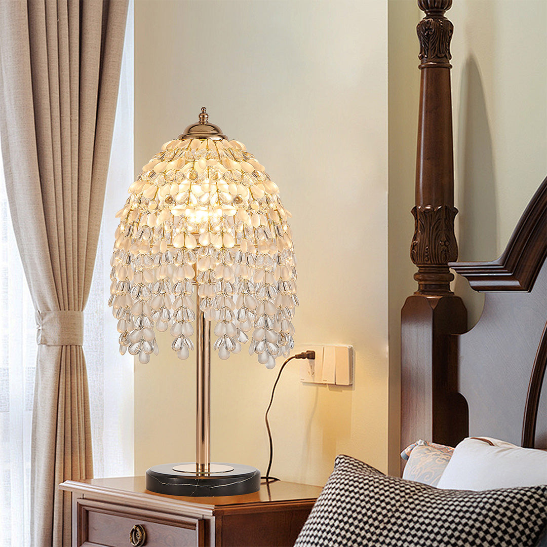 Gold Crystal Bedside Table Lamp - Luxury European Design for Elegant Homes