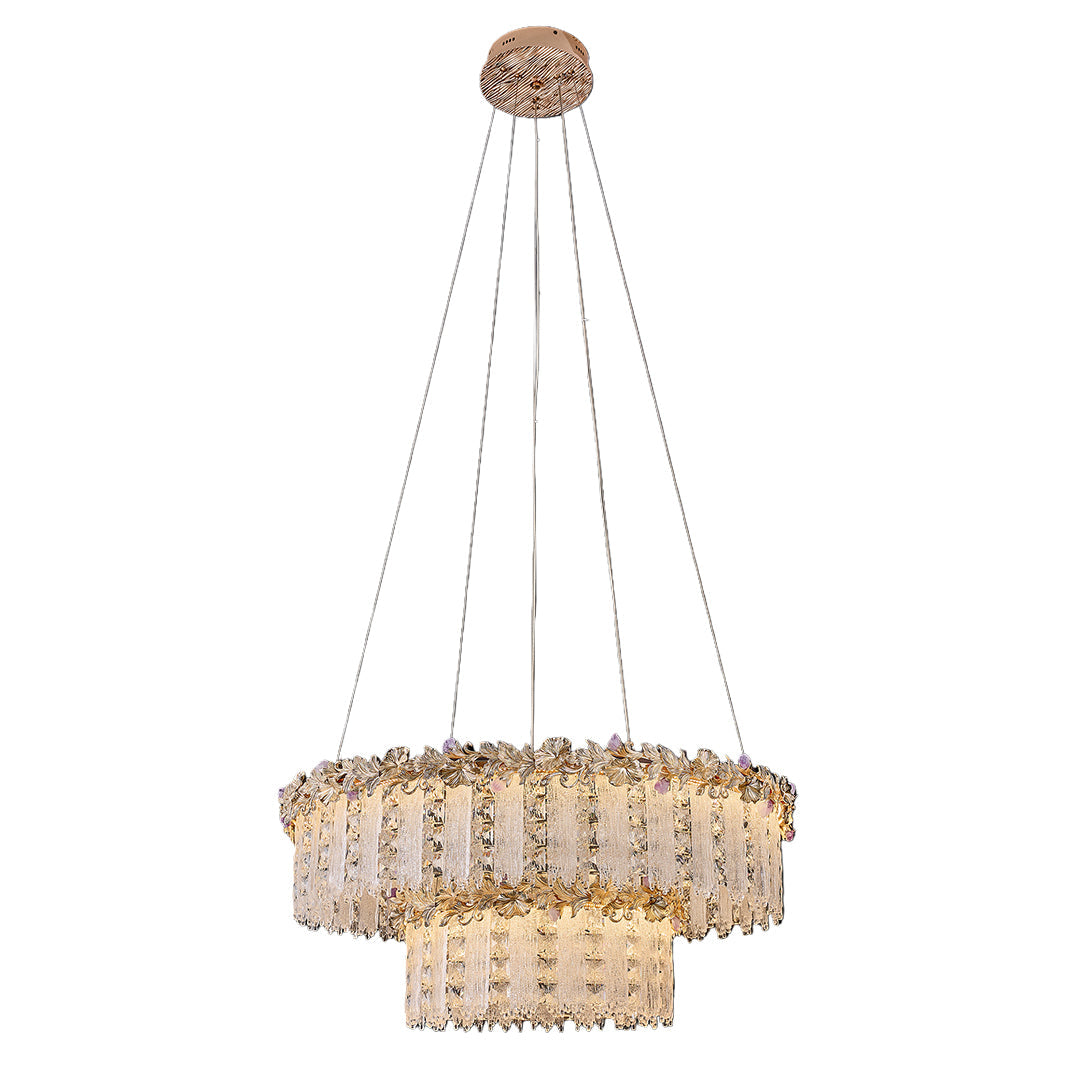 Gold Chandelier Crystal Minimalist Ceiling Light