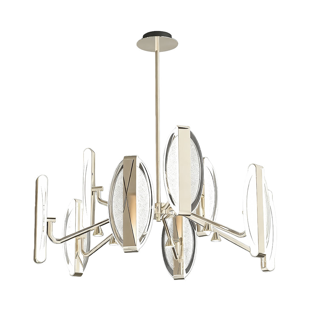 Gold Chandelier Modern Acrylic Ceiling Light - Minimalist Design