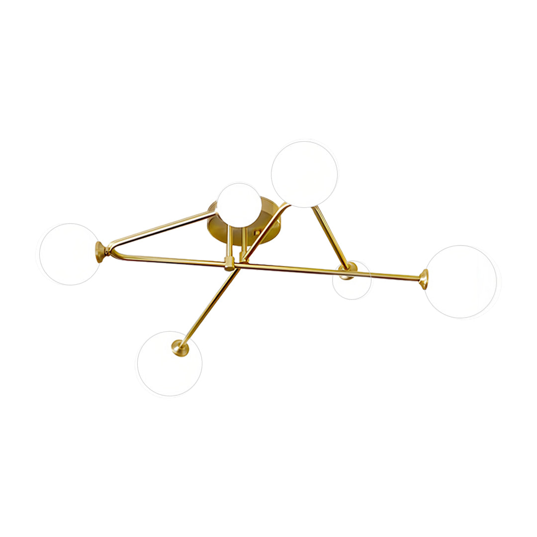 Gold Nordic Semi Flush Mount Magic Bean Ceiling Light