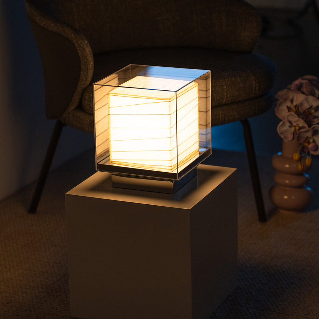 Japanese Wabi-Sabi Paper Table Lamp - Retro Ambient Lighting