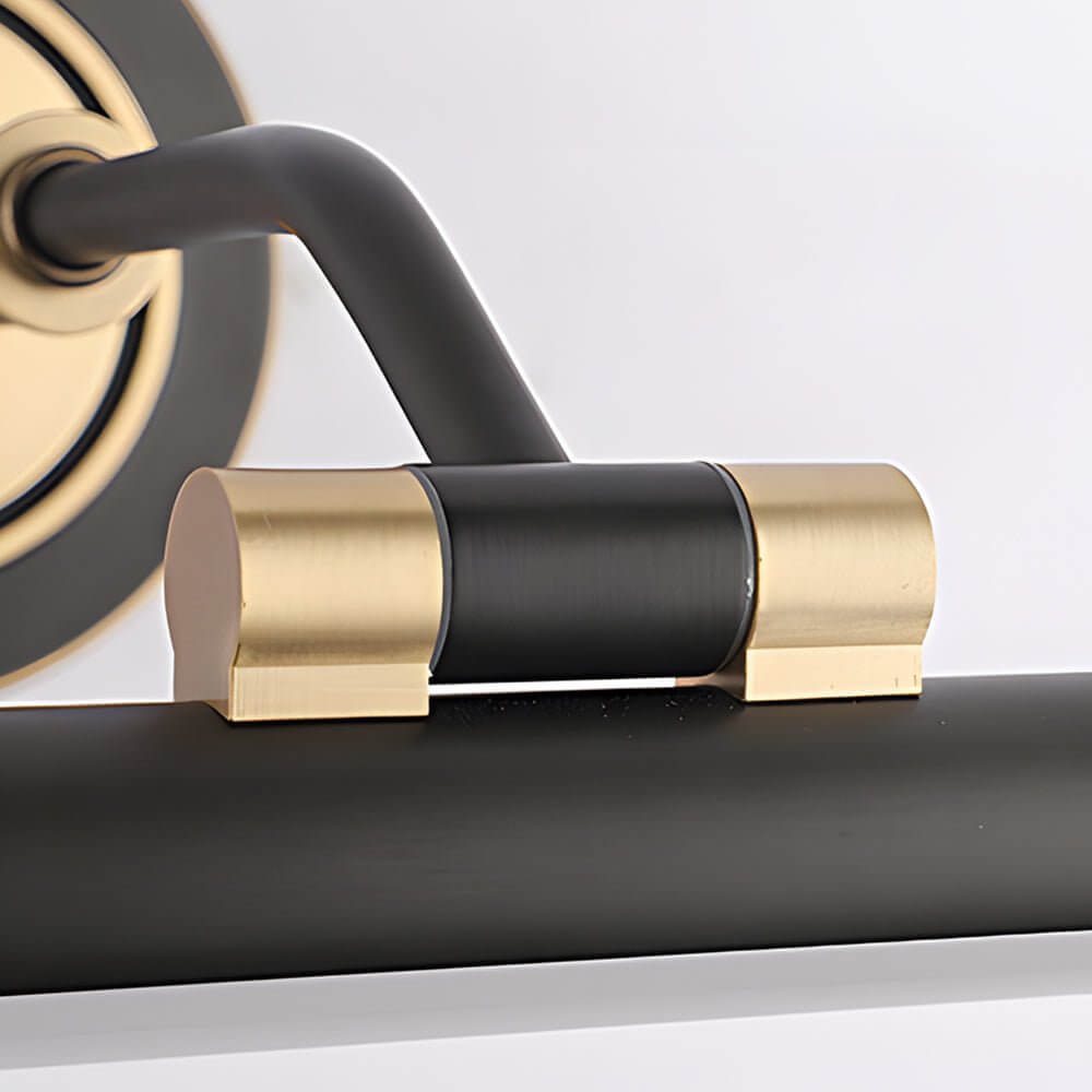 Elegant Linear Gold Black LED Vanity Light for Bathroom Vintage Style Modern Wall Lighting Fixture Glamorous Illuminated Mirror Lights Stylish Home Decor Vintage Inspired Lighting Luxury Bathroom Decor Indoor Lighting Solutions