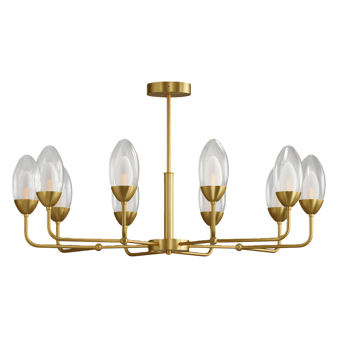 Modern Minimalist Copper Chandelier – Luxury Ceiling Light Fixture