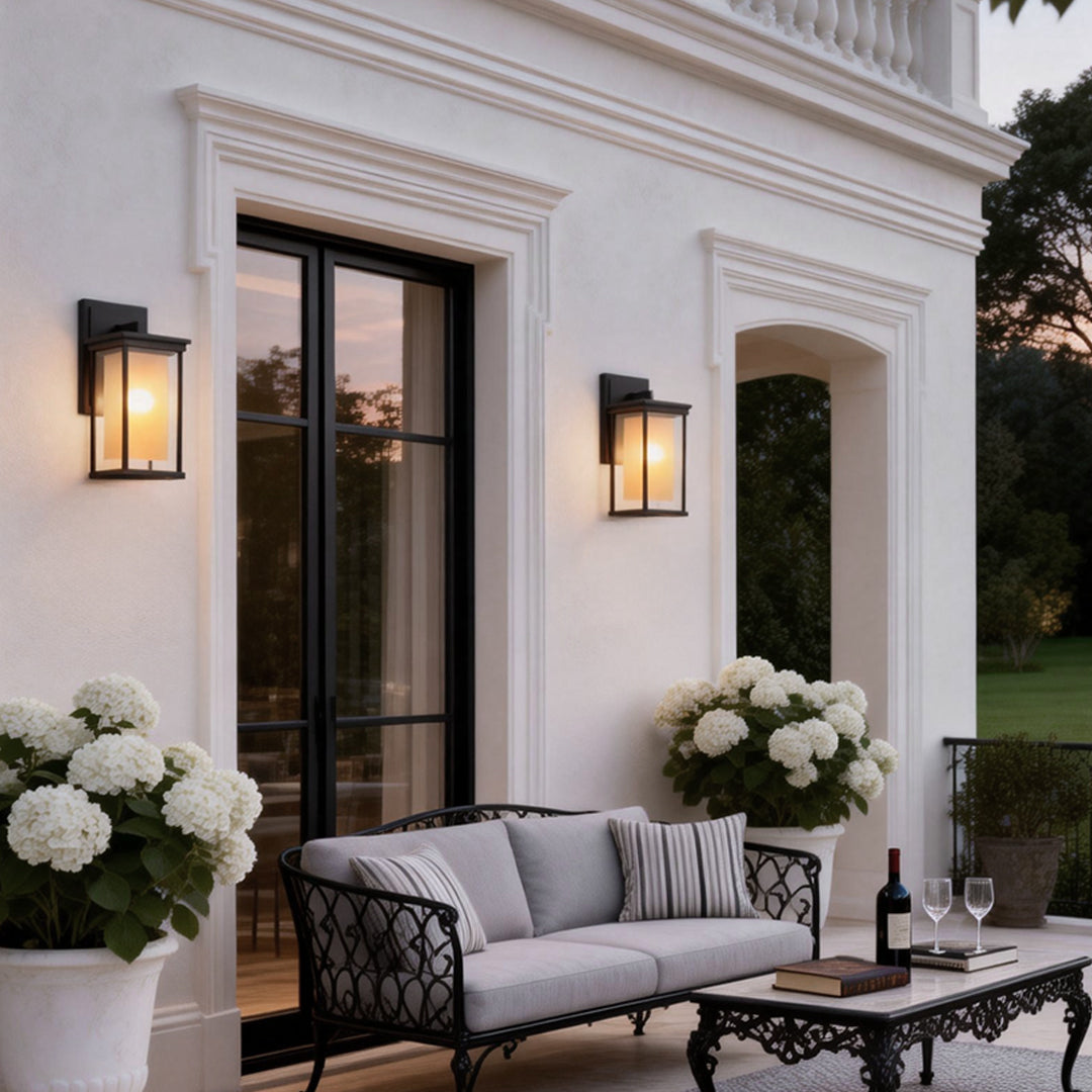 Outdoor Wall Mounted Black Square Aluminum Light Fixture