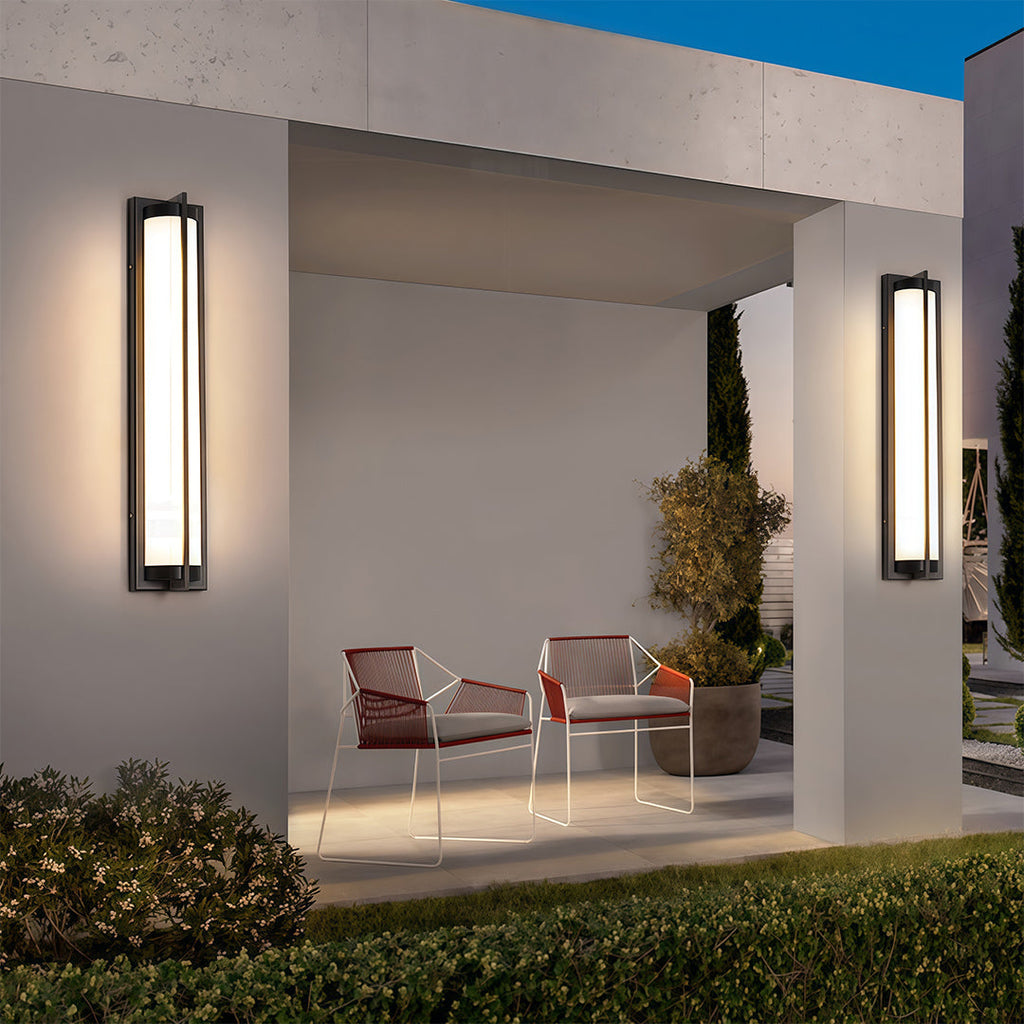 Black Modern Minimalist Waterproof Outdoor Wall Sconce Lamp