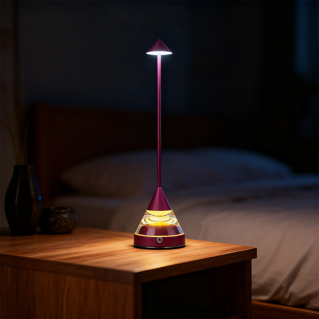 **Compact Aluminum Iron Accent Table Lamp - Unique Modern Design**  

Enhance your decor with this unique small table lamp crafted from high-quality aluminum and iron. Featuring a creative pointed design, this accent light adds a contemporary touch to any