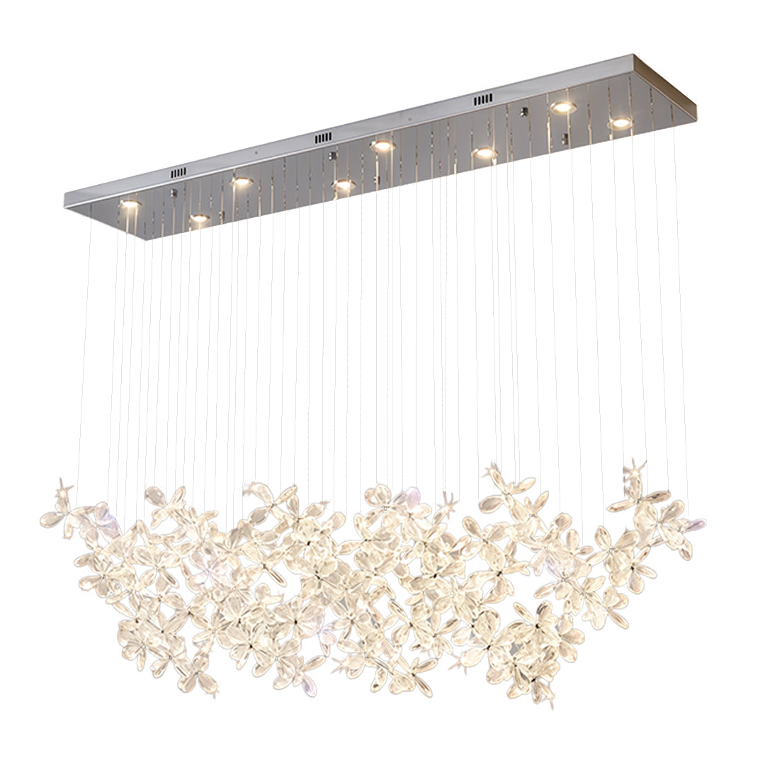 Rock Crystal Chandelier - Italian Flower Island Light