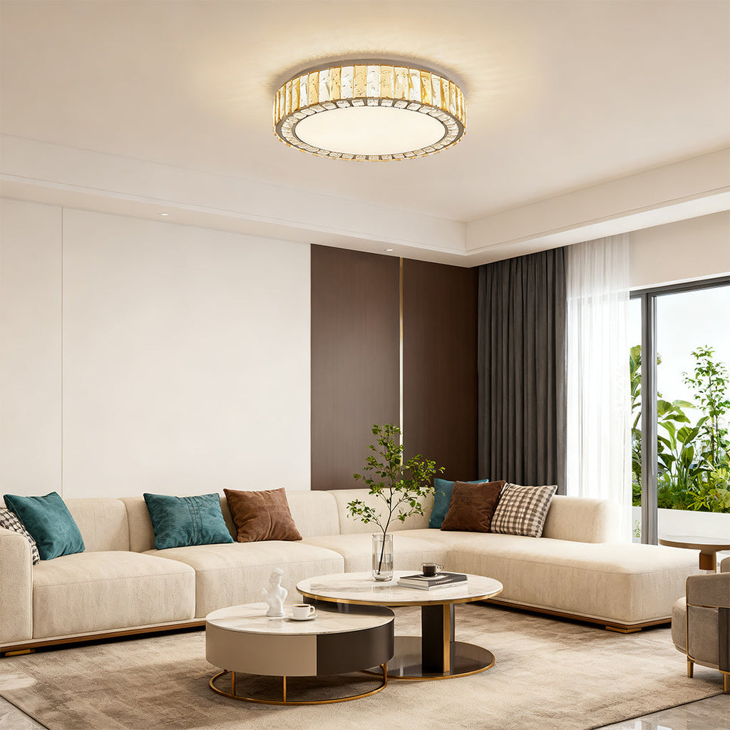 Luxury Crystal LED Ceiling Light - Flush Mount Chandelier iluminação decoração moderna