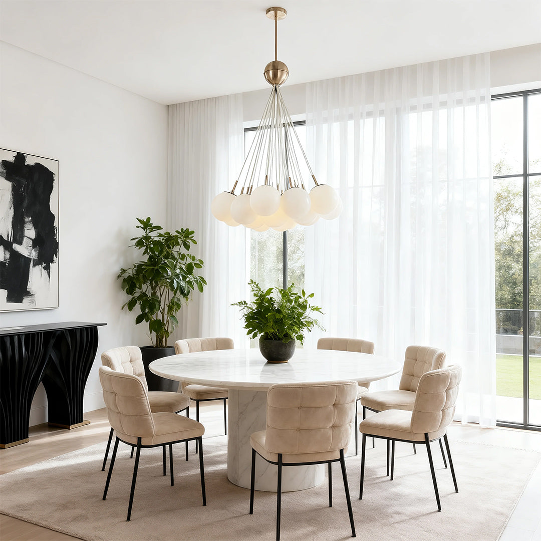 Bubble Glass Chandelier - Chic Luxurious Ceiling Light, Nordic Design, Unique Home Decor