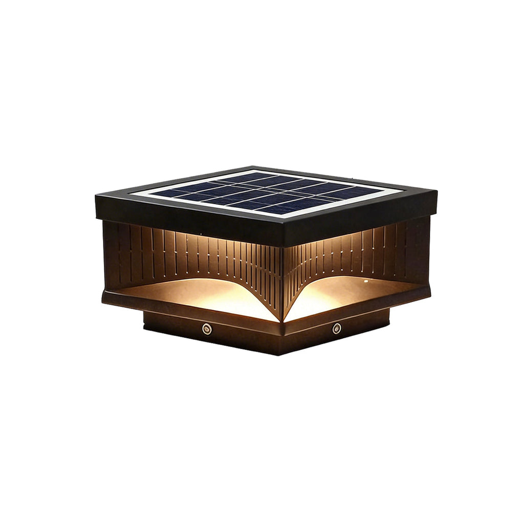 Square Outdoor Pillar Lights - Decorative LED Stripe Lighting