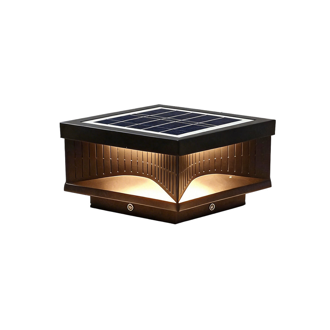 Square Outdoor Pillar Lights - Decorative LED Stripe Lighting