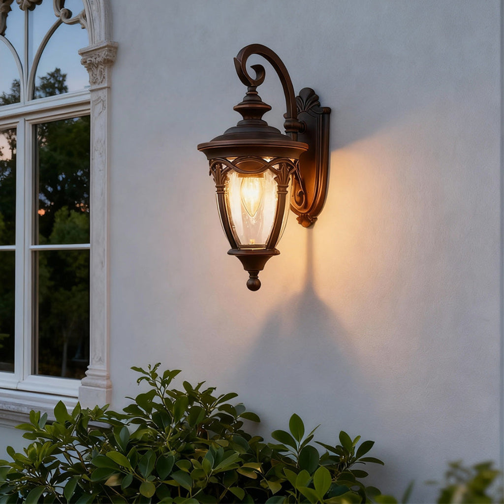 Waterproof Black Aluminum Outdoor Sconce Lamp - Stylish Decorative Lighting for Patios and Entryways