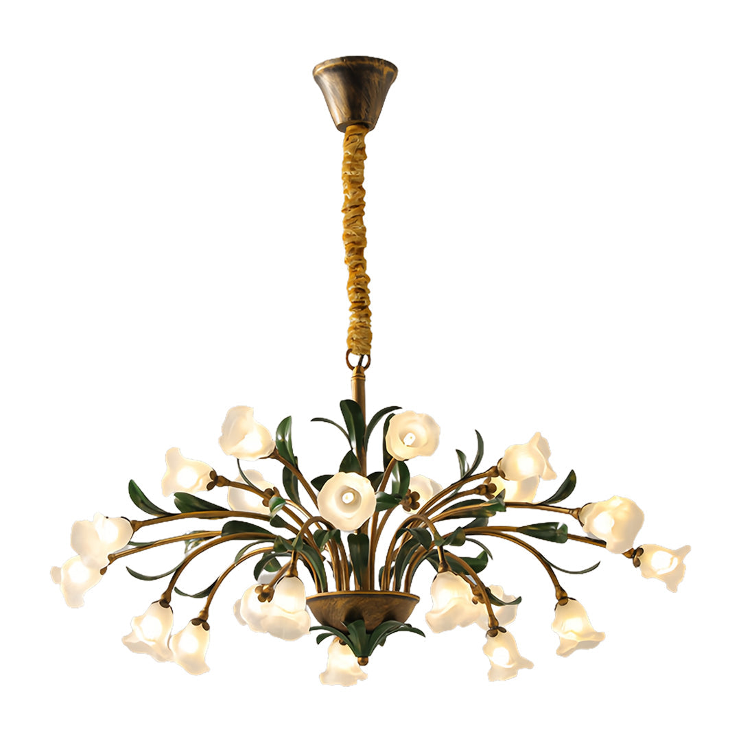 Vintage Floral Chandelier Rustic Branch Ceiling Light
