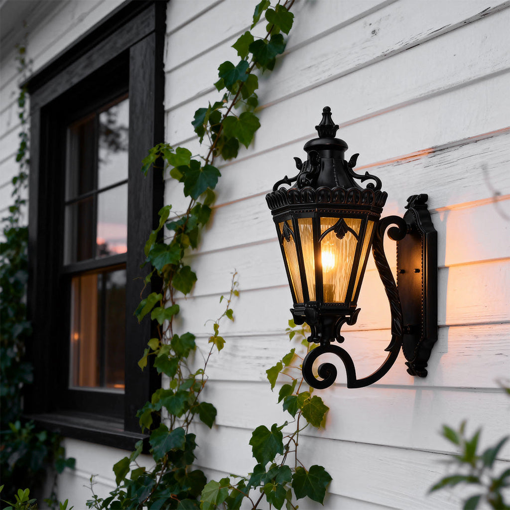 Wall Mount Outdoor Light - Waterproof Black Aluminum Lamp