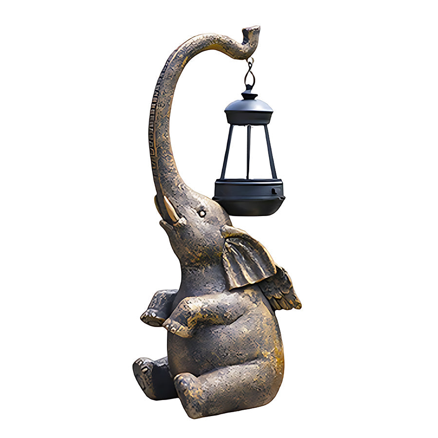 Resin Garden Solar Animal Lights - Outdoor Decorative Lighting, Waterproof Solar Garden Statues, Eco-Friendly Yard Art, LED Animal Figurines