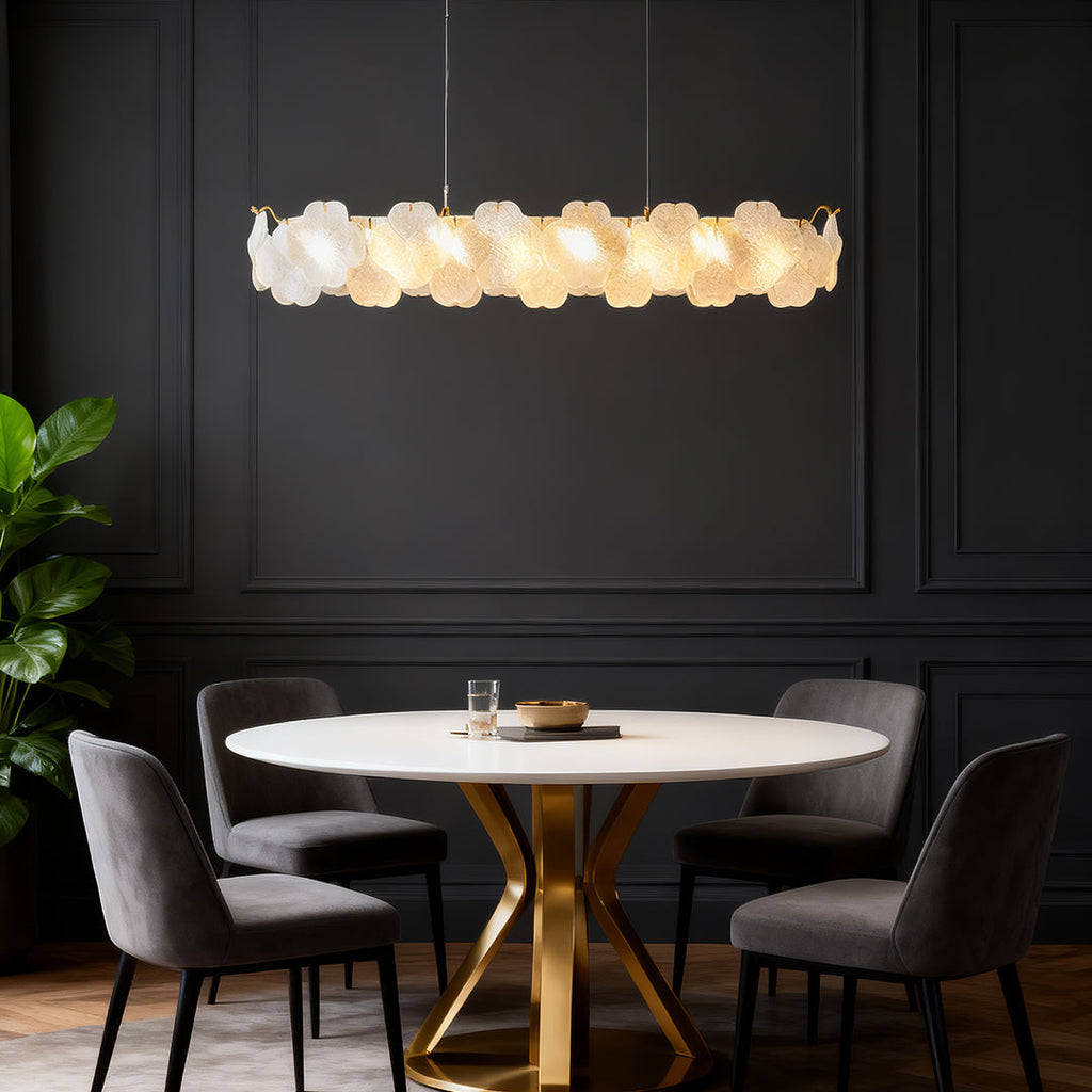 Artistic Glass Flower Chandelier - French Ceiling Light