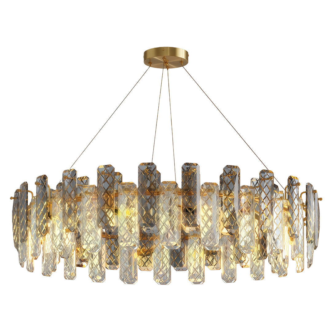 Contemporary Crystal Chandelier Eye-Protecting Ceiling Light