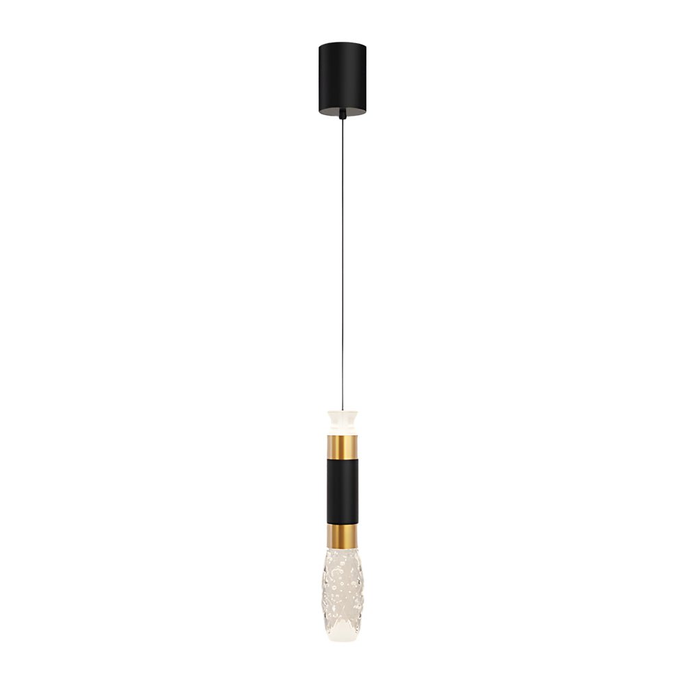 Elongated Cylindrical Aluminum LED Pendant Light - 3 Step Dimming Modern Design