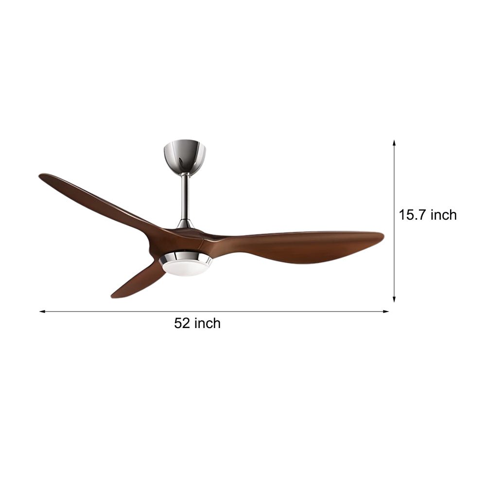 Envy 52" LED Ceiling Fan with Lights, Remote Control, 6 Speeds - Modern Living Room Fan