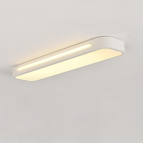 19-Inch LED Flush Mount Oval Ceiling Light - Minimalist Rectangular Design
