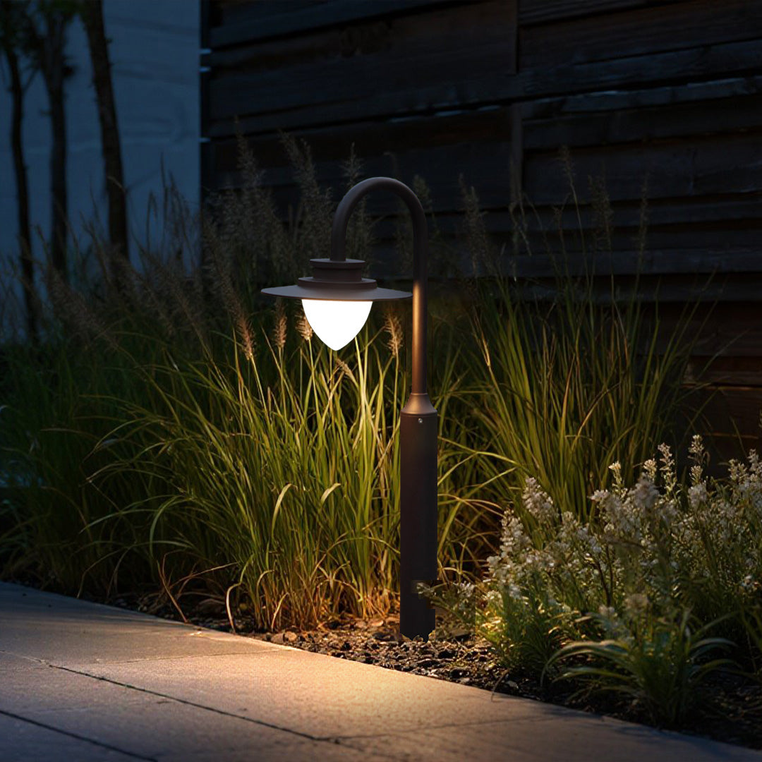 Elegant Gooseneck Garden Lights - Minimalist Pathway Lighting