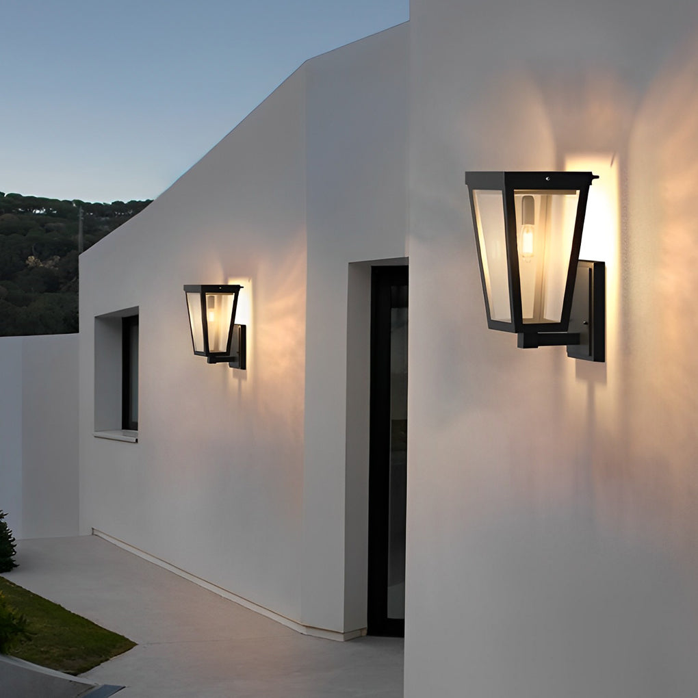 Outdoor Waterproof LED Wall Light - Dual-Power Rectangle Design