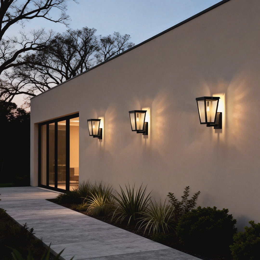 Outdoor Waterproof LED Wall Light - Dual-Power Rectangle Design