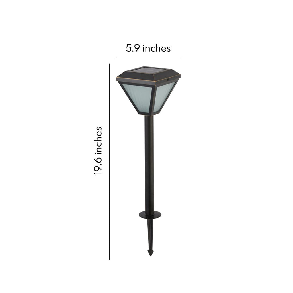 Solar LED Bollard Path Lights - Outdoor Landscape Lighting Stake for Driveways and Gardens