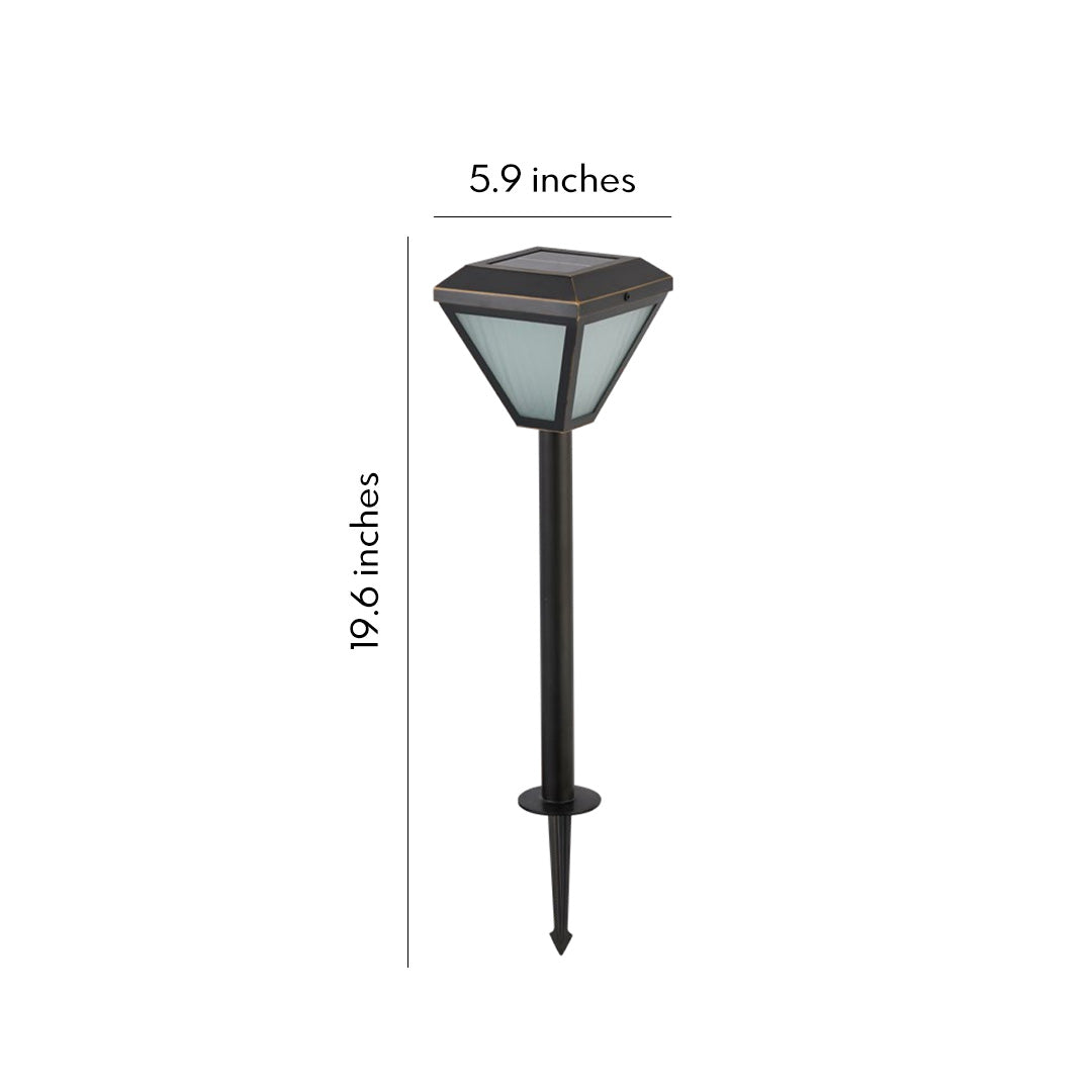 Solar LED Bollard Path Lights - Outdoor Landscape Lighting Stake for Driveways and Gardens