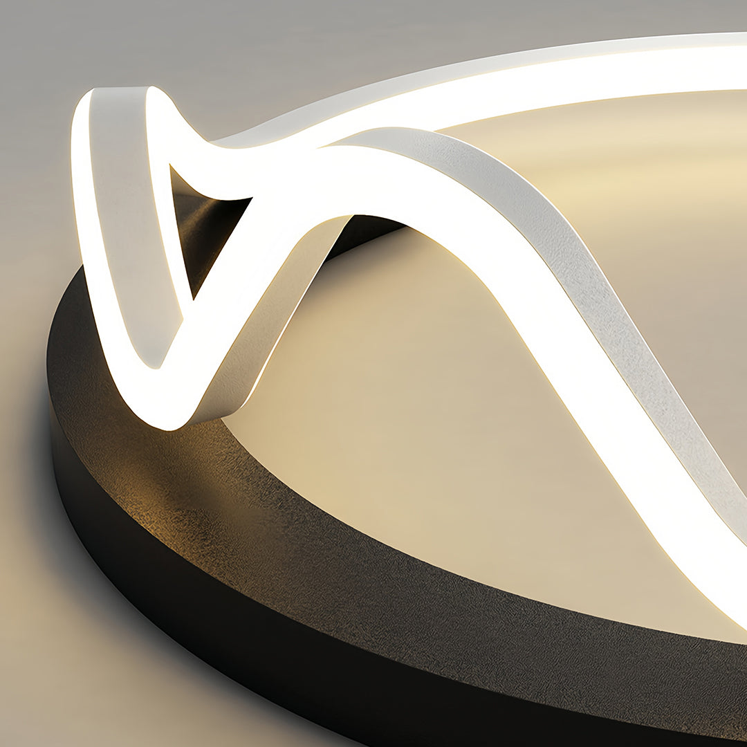 Geometric Minimalist LED Flush Mount Light