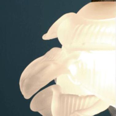 French Vintage Petal Glass LED Pendant Light
