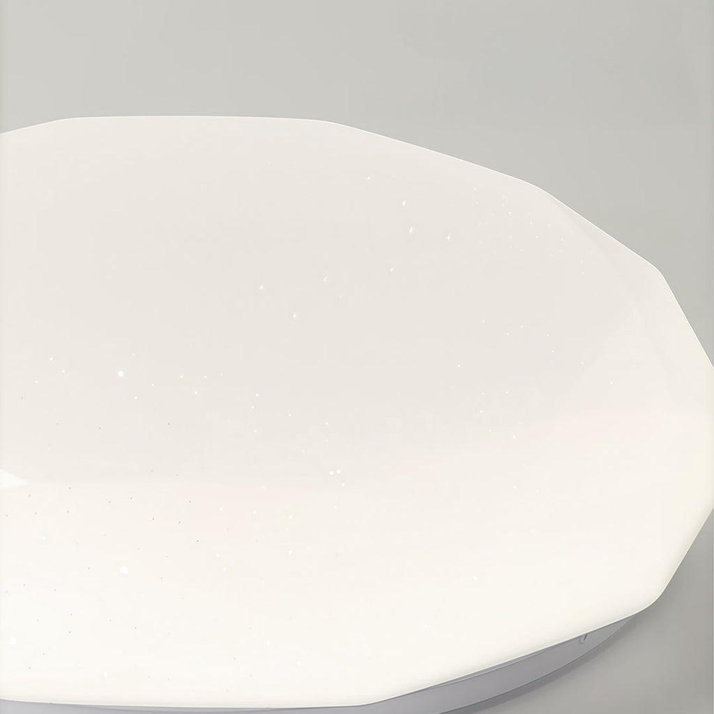 Geometric Flush Mount Ceiling Light - White Star Lamp for Full-Sky Ambiance