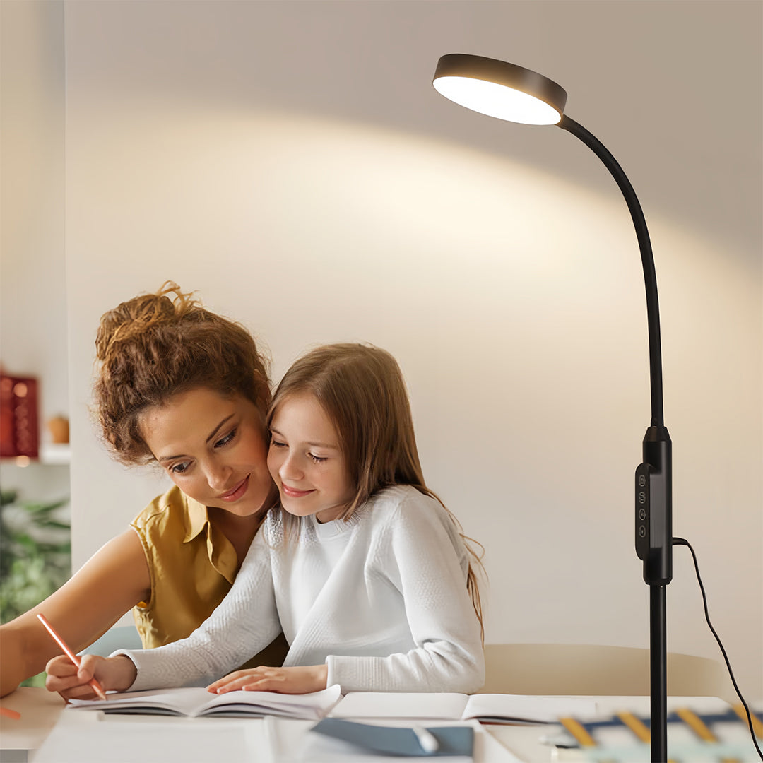 Minimalist LED Floor Lamp - Eye-Caring Standing Light for Reading