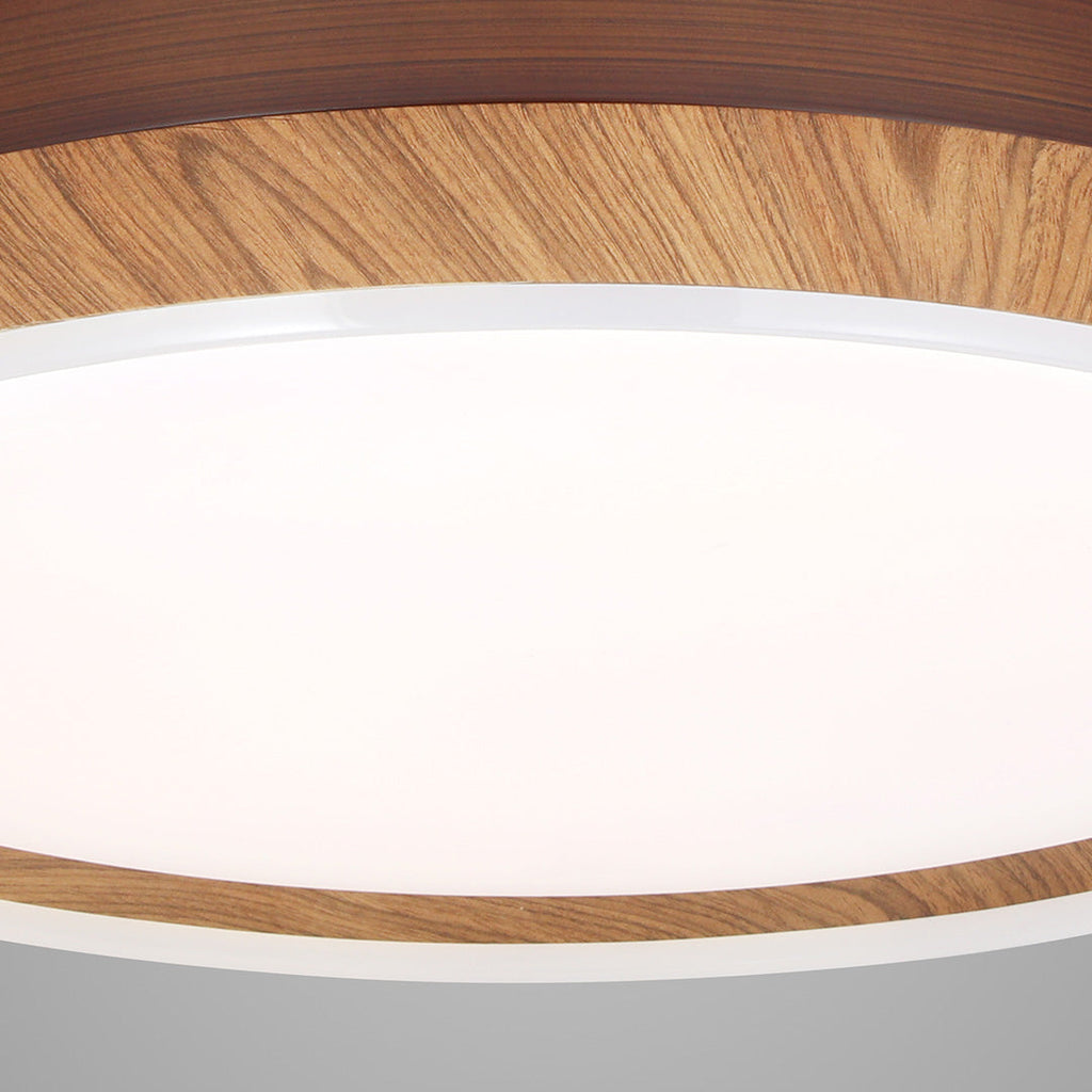 Ceiling Fan with 4 Lights - Walnut Wood Grain, Silent Iron Body Lamp