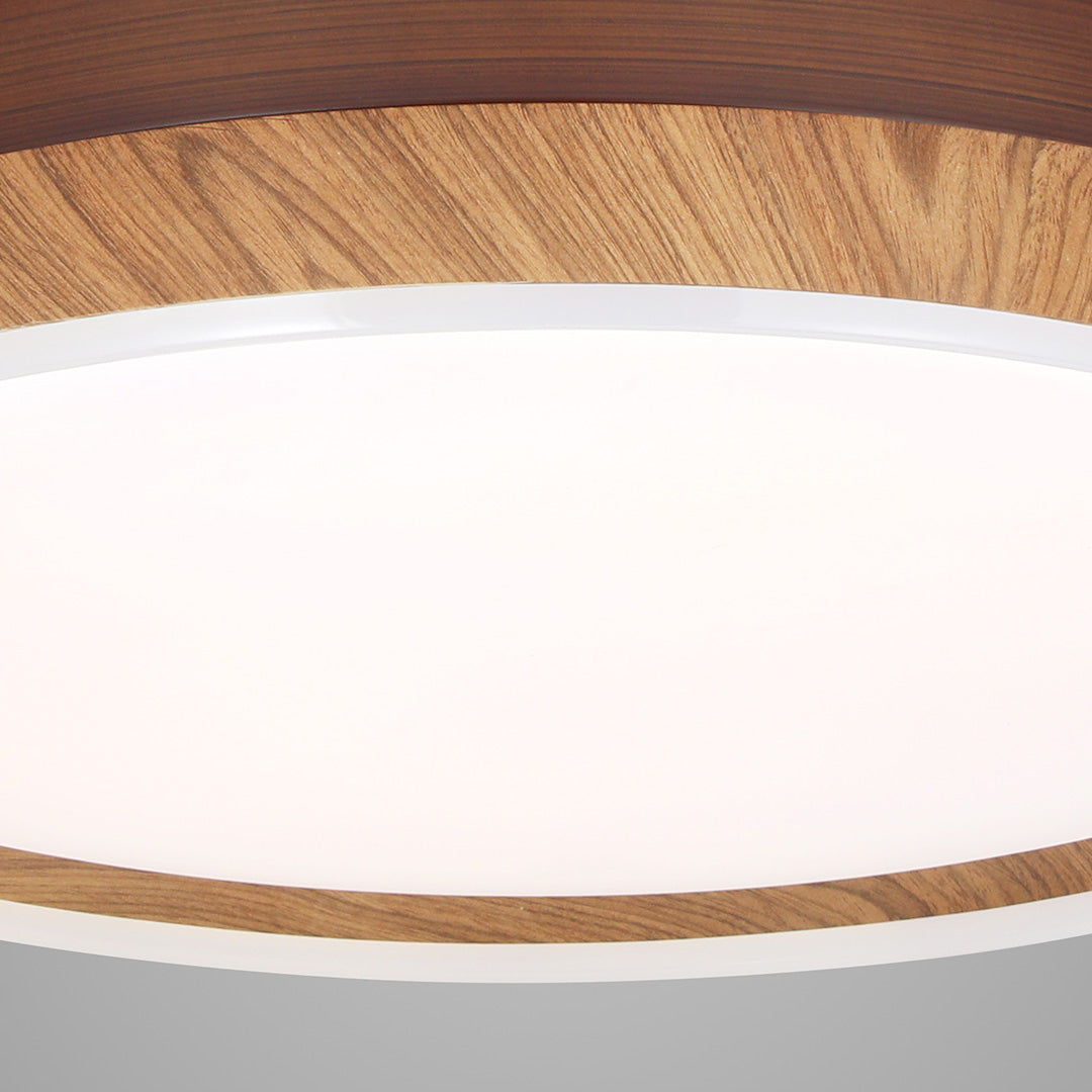 Ceiling Fan with 4 Lights - Walnut Wood Grain, Silent Iron Body Lamp