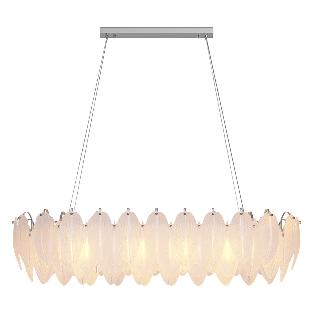 Modern Luxury Feather Glass Chandelier Ceiling Light