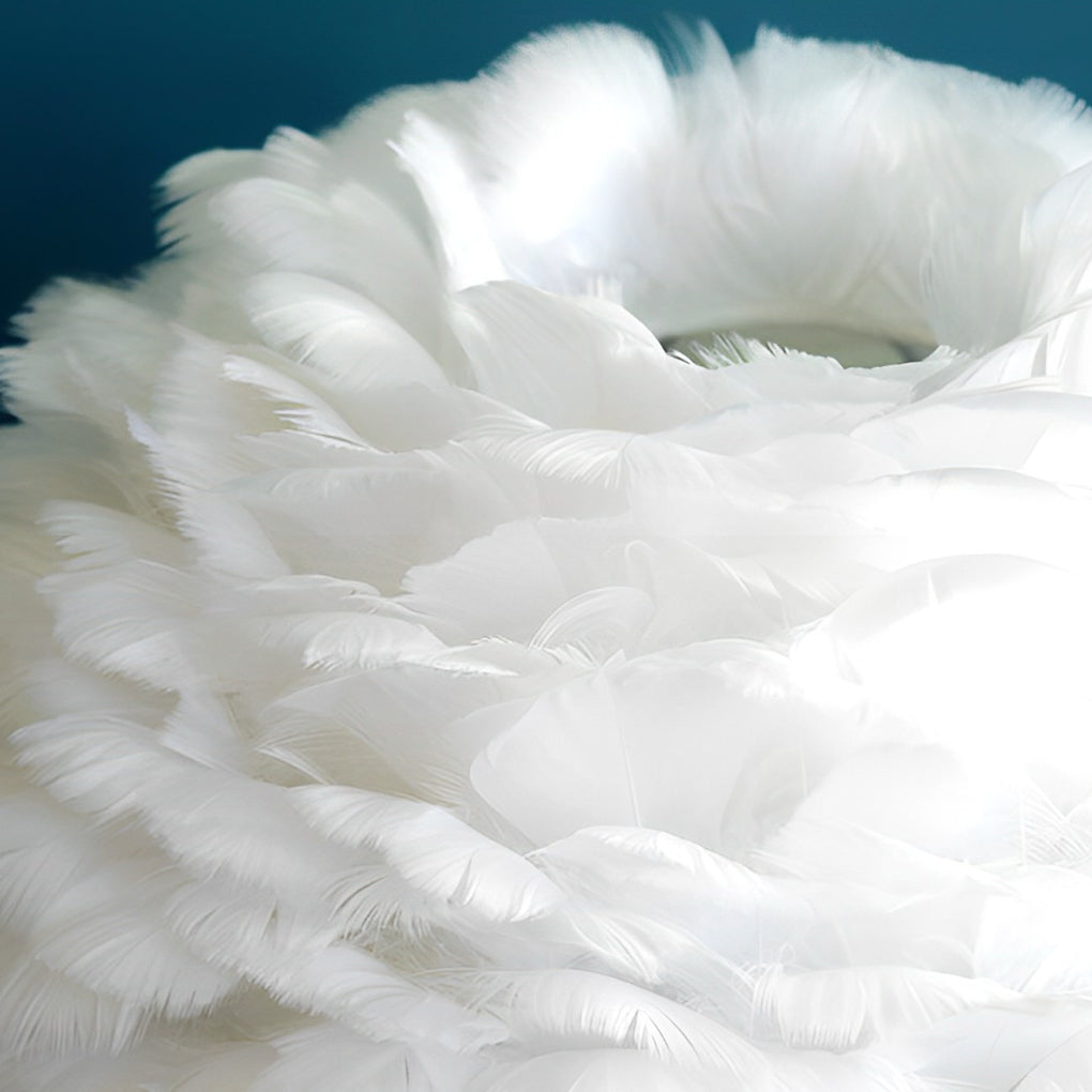 Feather LED Crystal Tassel Table Lamp - Modern Ambient Light