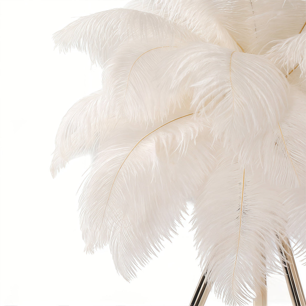 Feather Tripod Table Lamp - Nordic Bedroom Lighting Decor